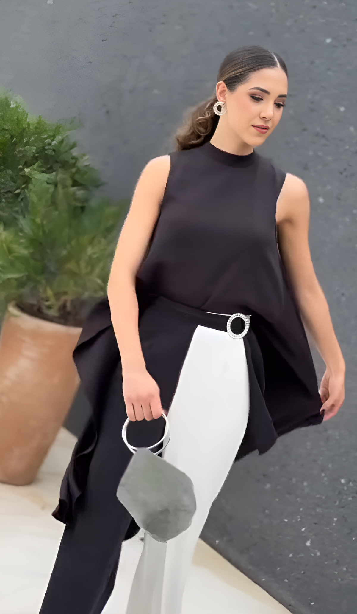 NOIR BLACK AND WHITE CO-0RD SET