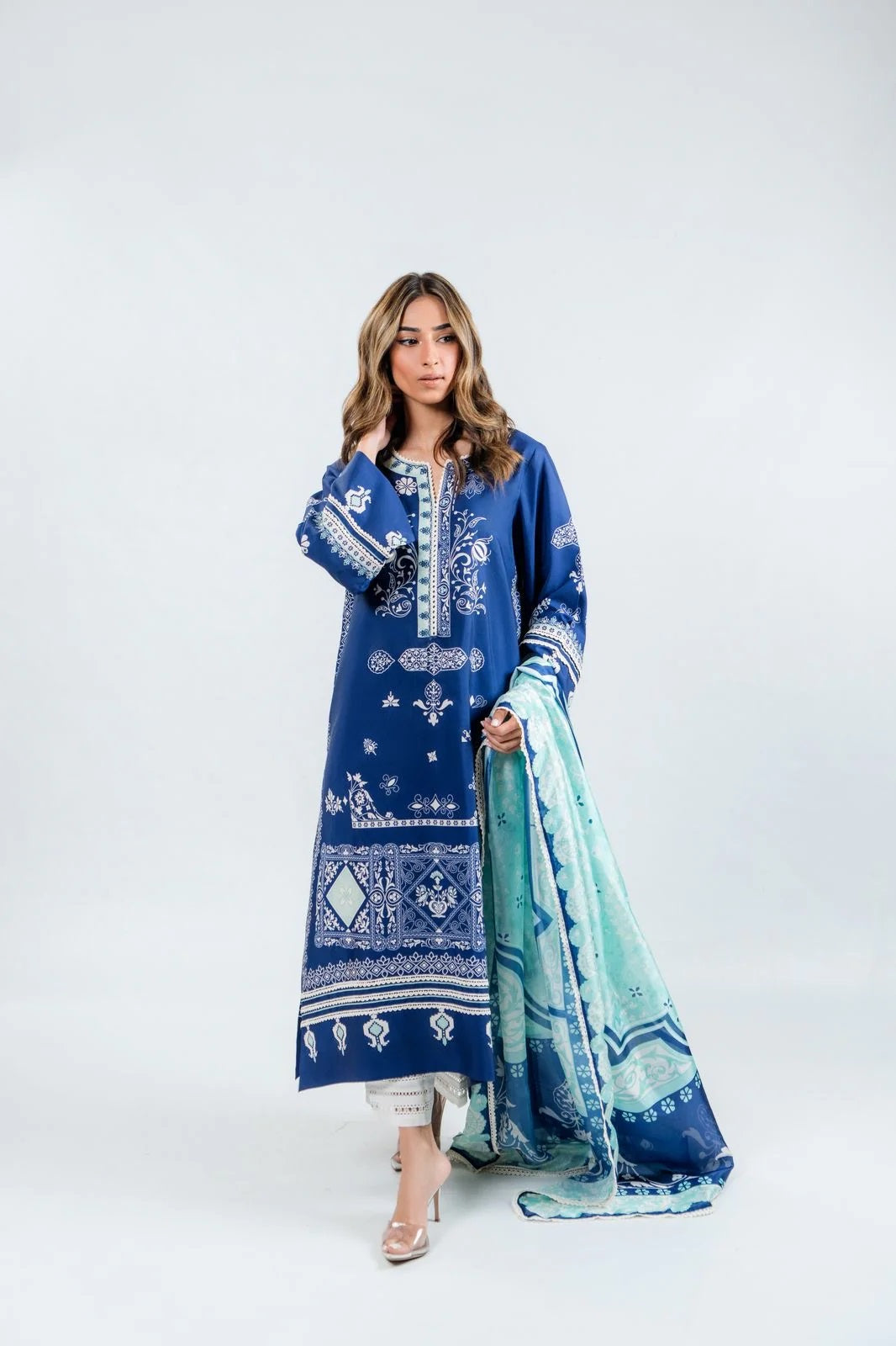 EVA LAWN LUXURY TOP AND PANT SET