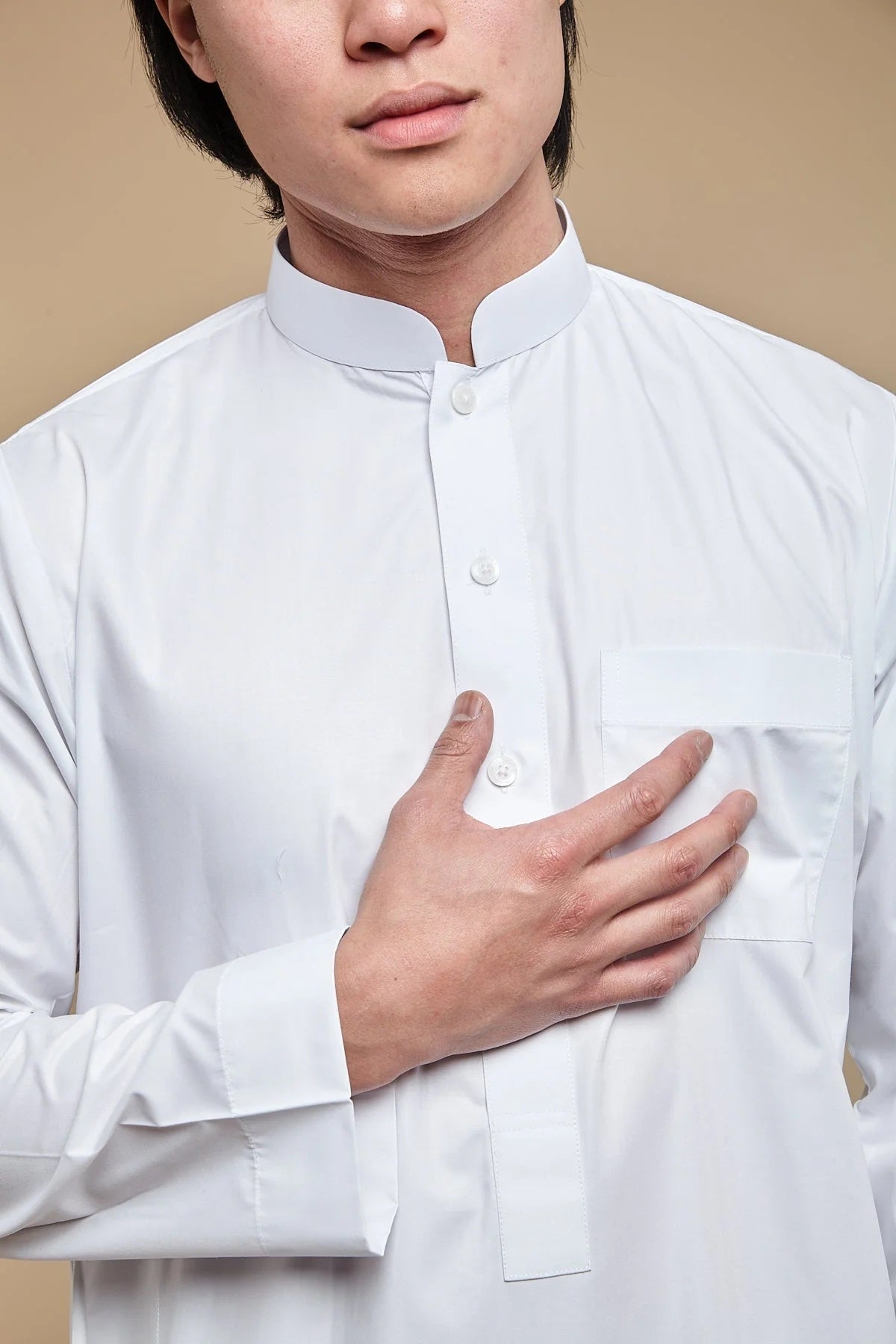 PREMIUM WHITE BODY FIT EGYPTIAN THOBE