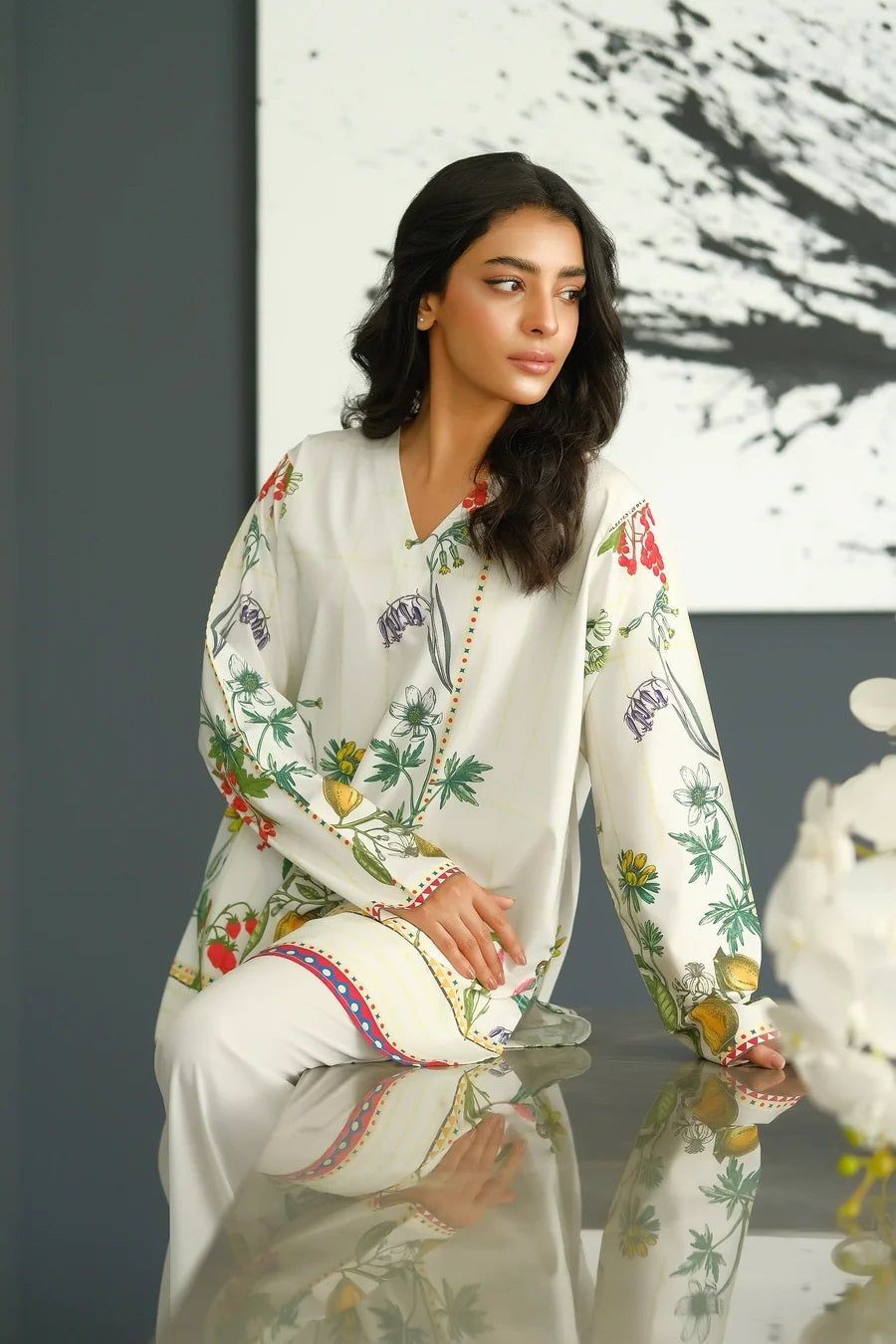 Sorbet Temptation Luxury Top And Pant Set For Women
