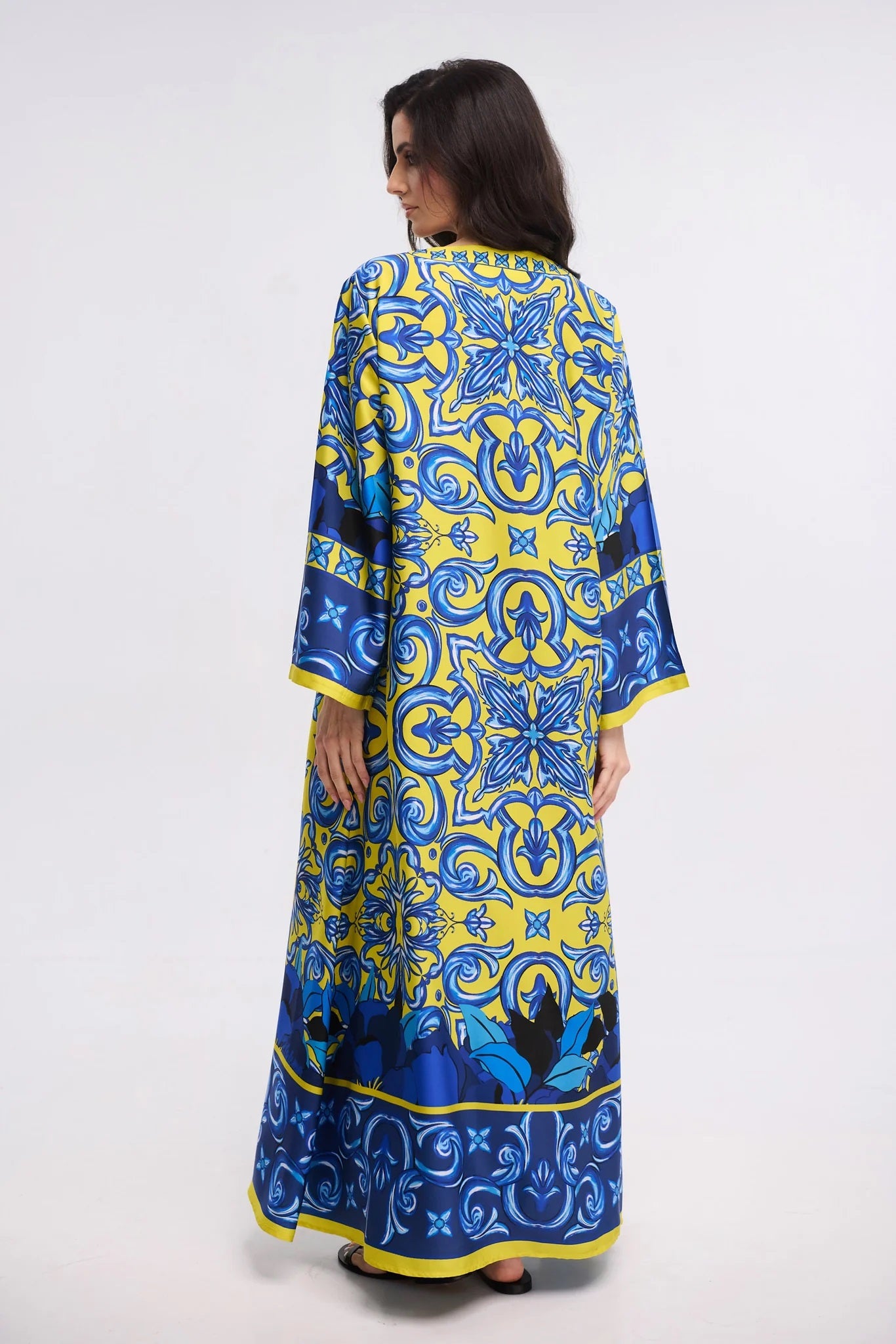 SUNSHINE BLOOM LOUNGE KAFTAN DRESS