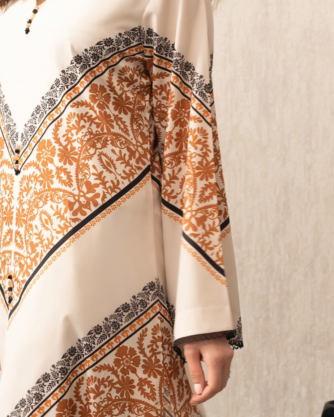 CHEVRON ELEGANCE PREMIUM LONGLINE DRESS AND PANT SET