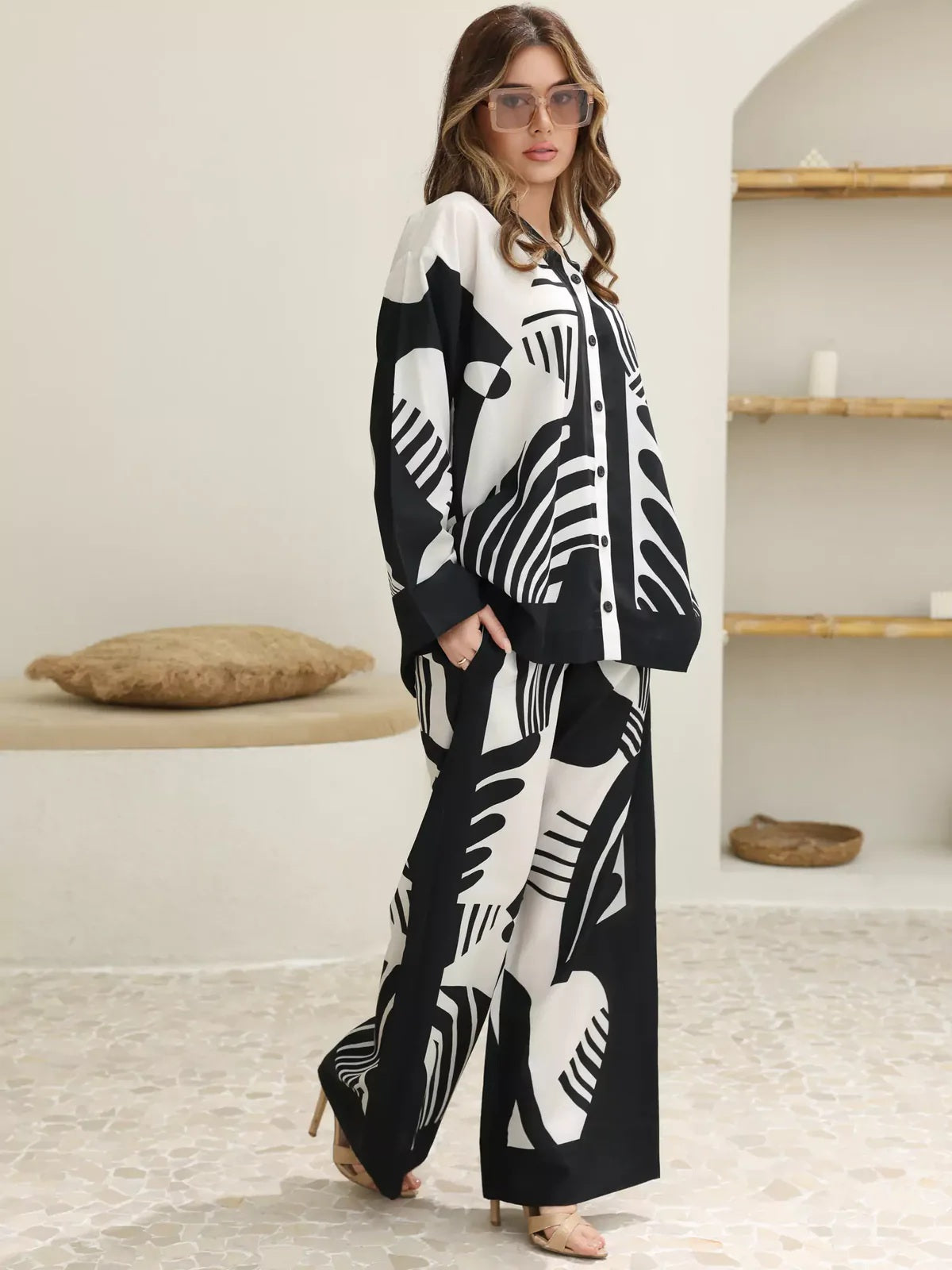 ABSTRACT SWIRL PRINT PREMIUM CO-ORD SET