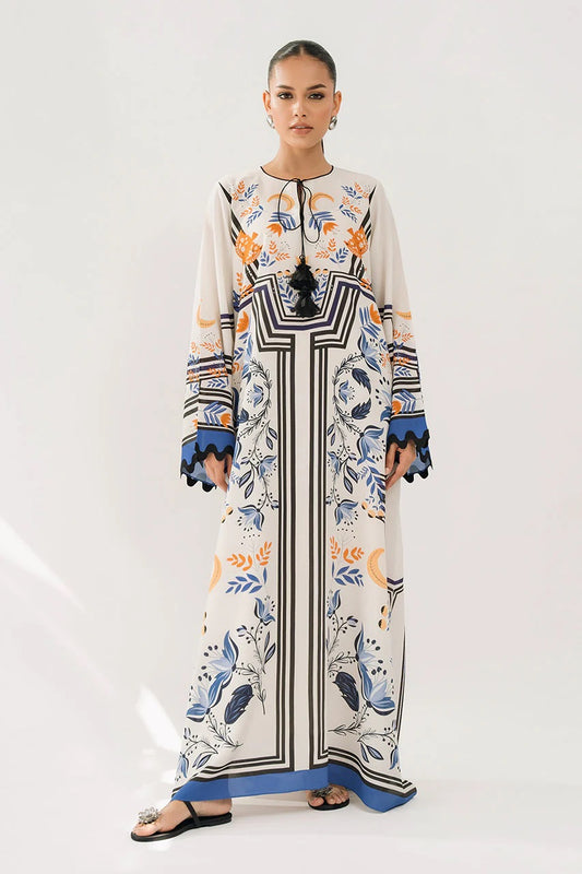 ELEGANT FLORAL EMBELLISHED LONG KAFTAN