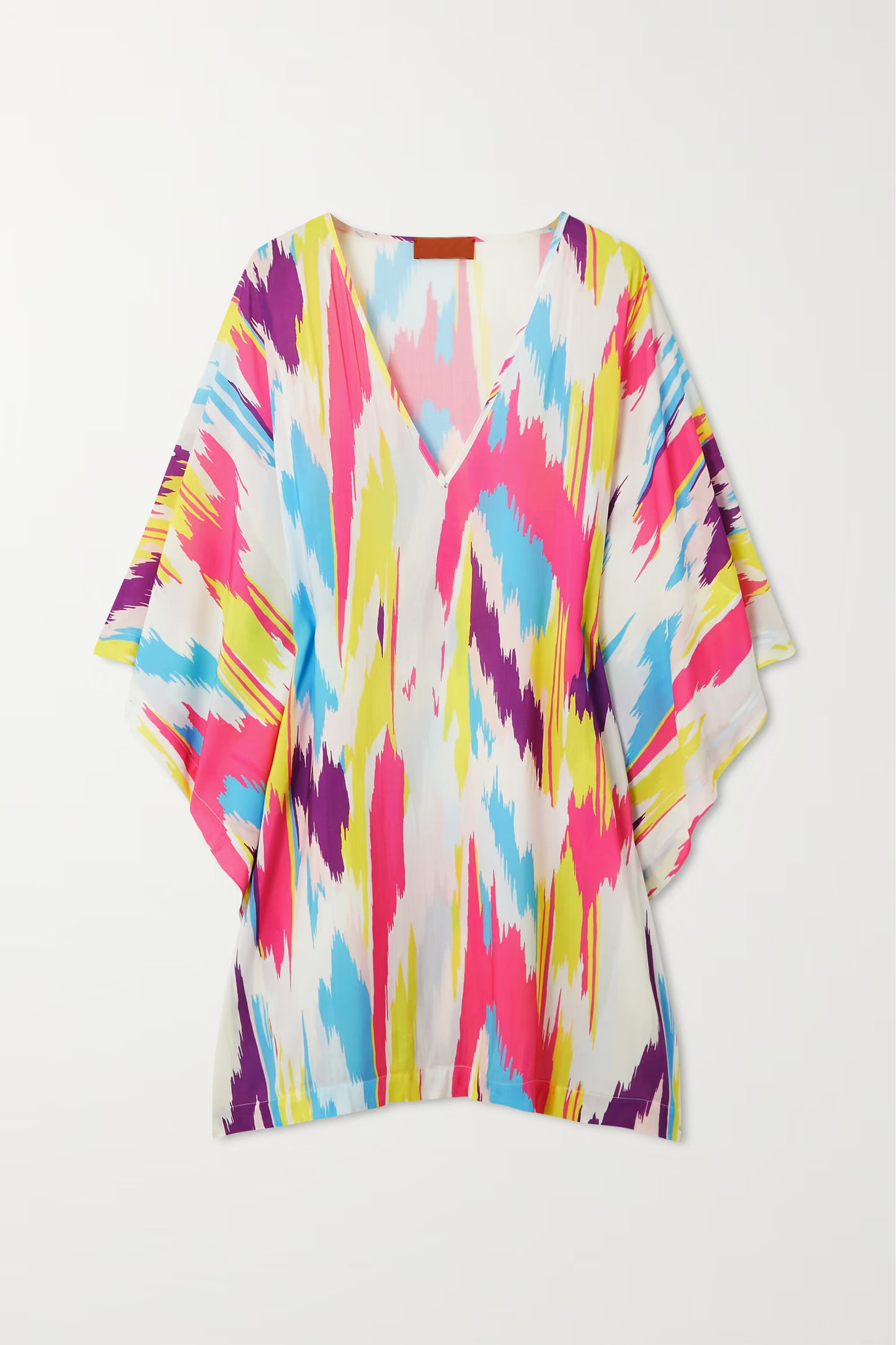 MULTI COLOUR ABSTRACT PRINT SHORT DRESS KAFTAN