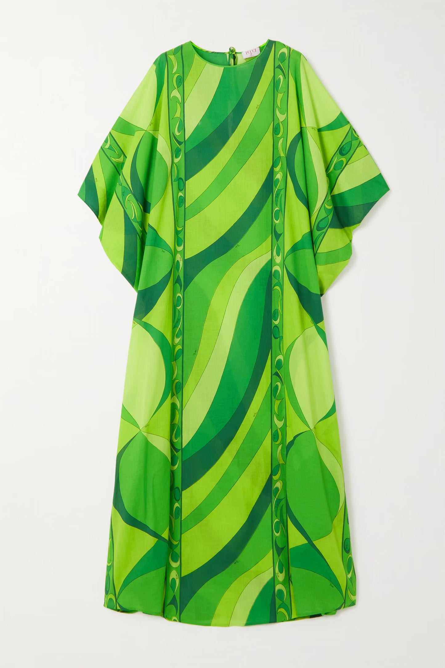 JUNGLE GREEN PATTERN SOFT BLEND PREMIUM KAFTAN DRESS