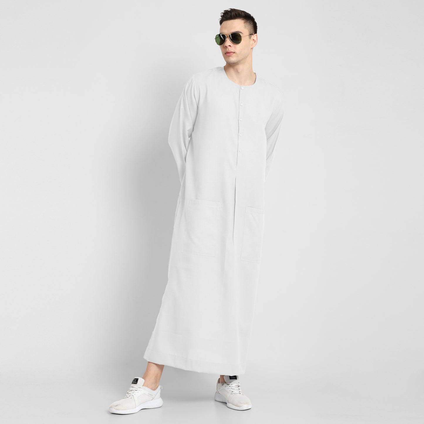 HIGH QUALITY PREMIUM ARAB STYLE ROUND LINE JUBBA THOBE