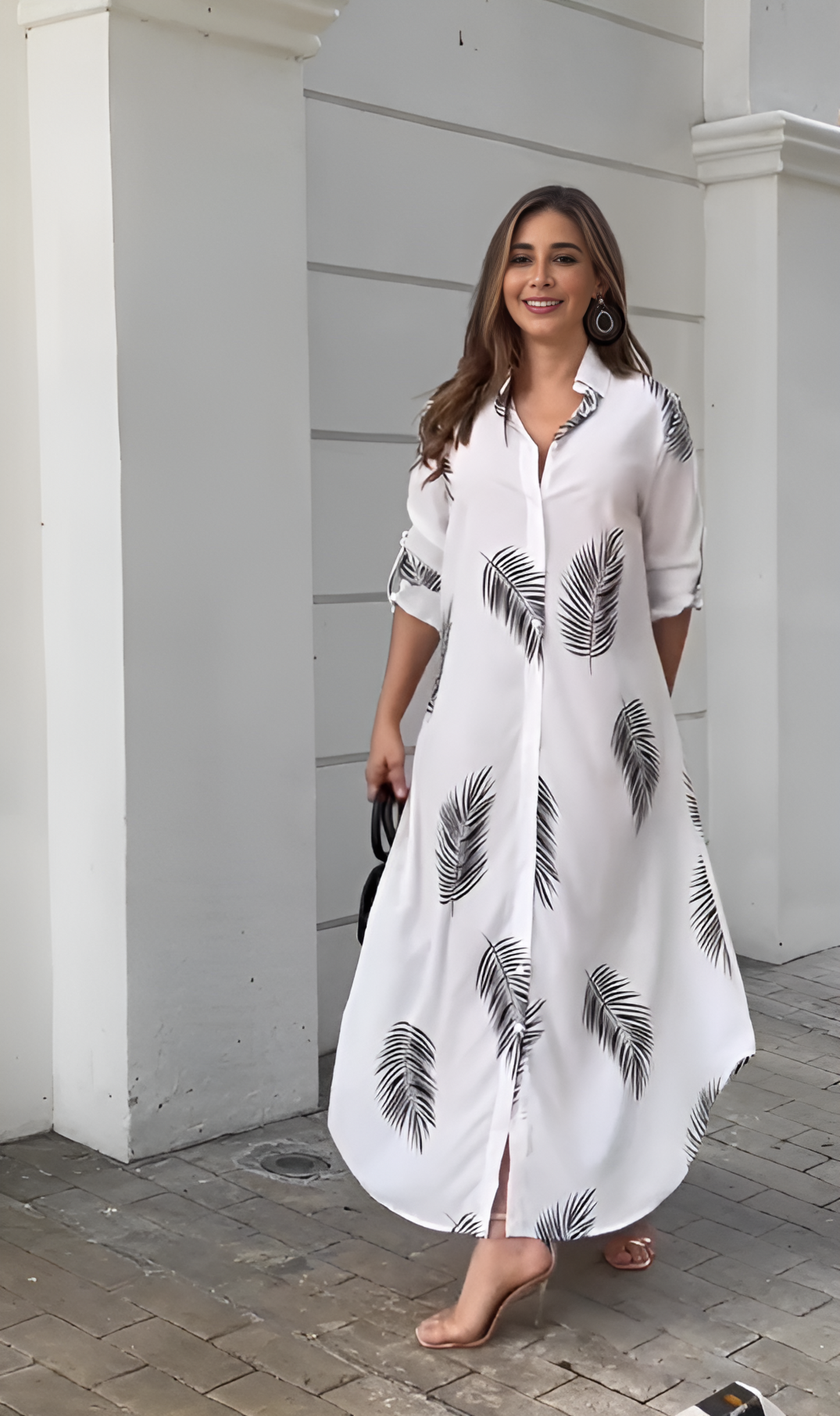 BREEZY BOTANICAL LUXE SHIRT DRESS
