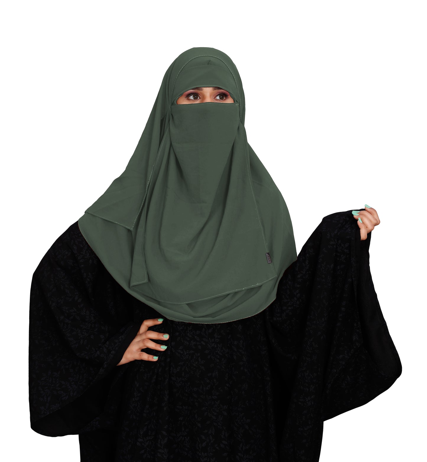 SIGNATURE ELEGANCE TWO LOOP HIJAB AND ONE LAYER NIQAB SET