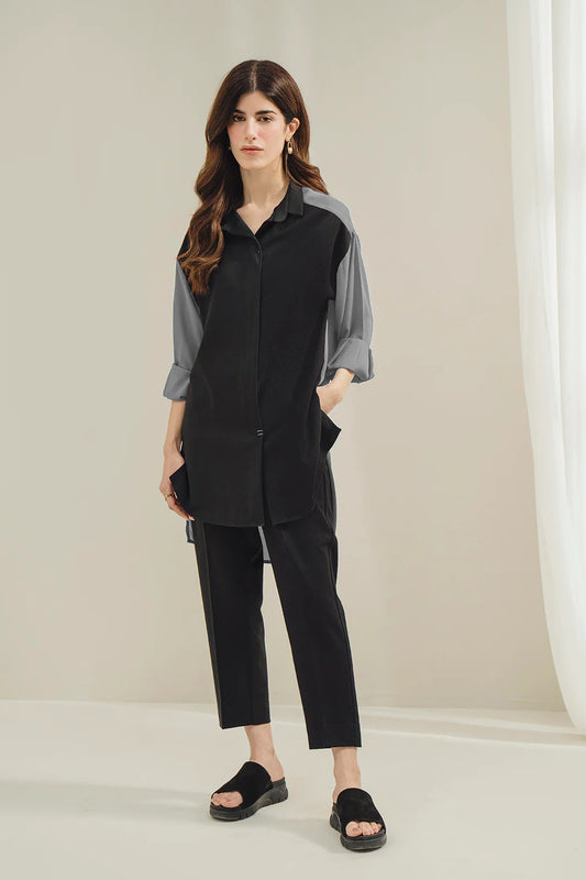 PREMIUM DUAL COLOUR KOREAN BSY OVERSIZE SHIRT + PANT SET