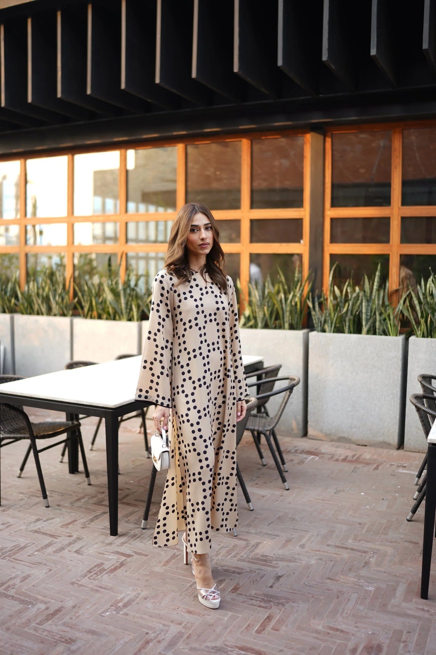 POLKA FUSION PREMIUM LONG DRESS WITH PANT
