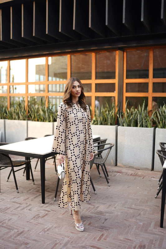 POLKA FUSION PREMIUM LONG DRESS WITH PANT