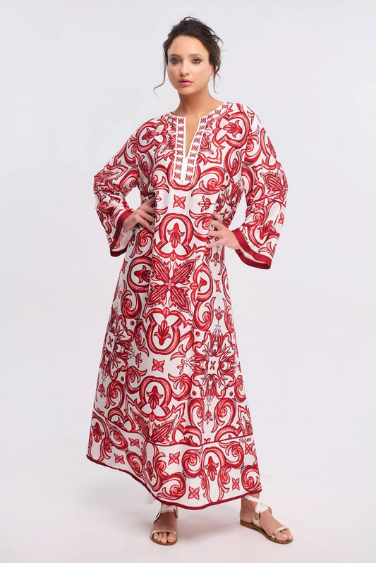 TANEIRA FLORAL PRINTED LONG DRESS