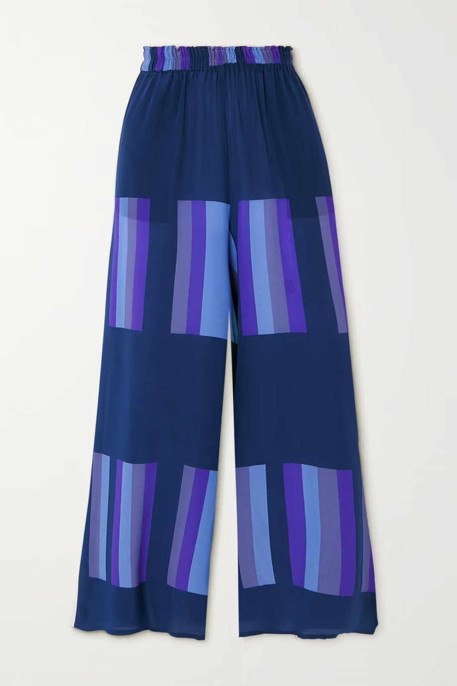 PHANTOM BLUE V NECK ABSTRACT WITH POCKETS PRINTED COORD SET