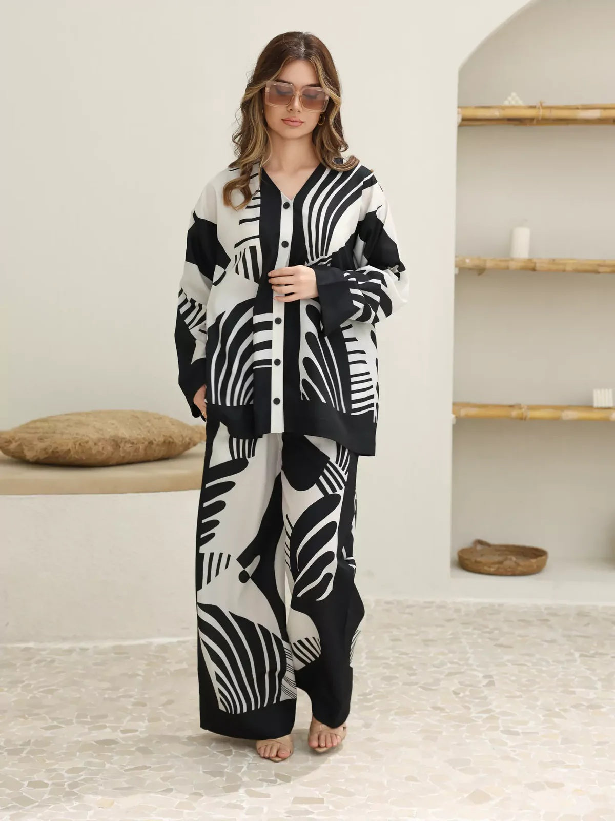 ABSTRACT SWIRL PRINT PREMIUM CO-ORD SET