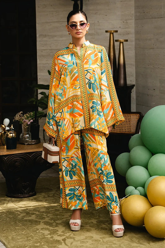 SUNGAZE ELEGANT PRINTED TOP & PANT SET