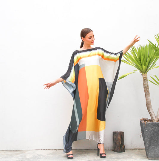 MULTI COLOUR WIDE WIDTH KAFTAN WING STYLE