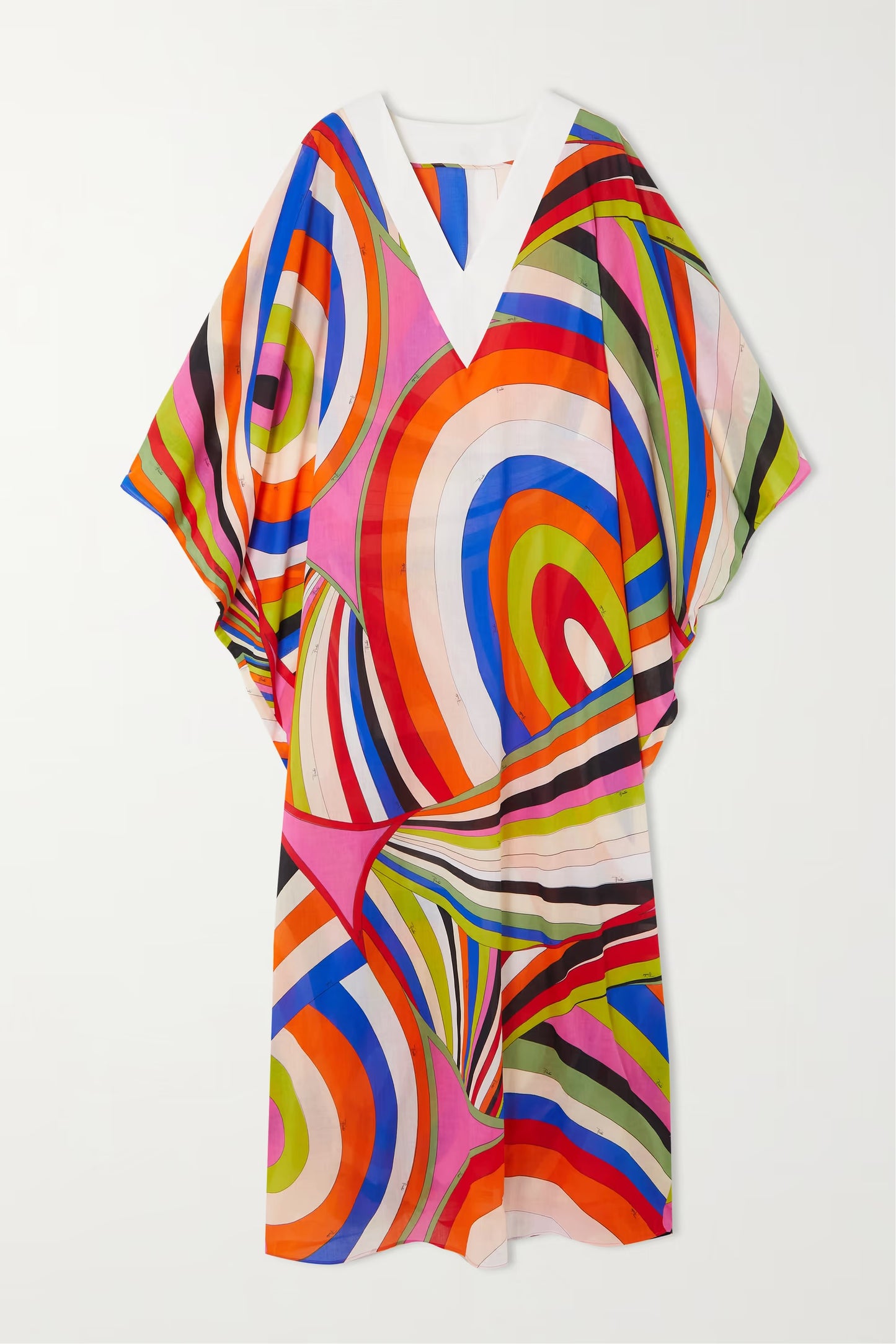 V-NECK STYLE MULTI-COLOR DIGITAL PRINTED CASUAL KAFTAN