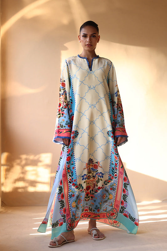 AZURE TAPESTRY PREMIUM LONG DRESS