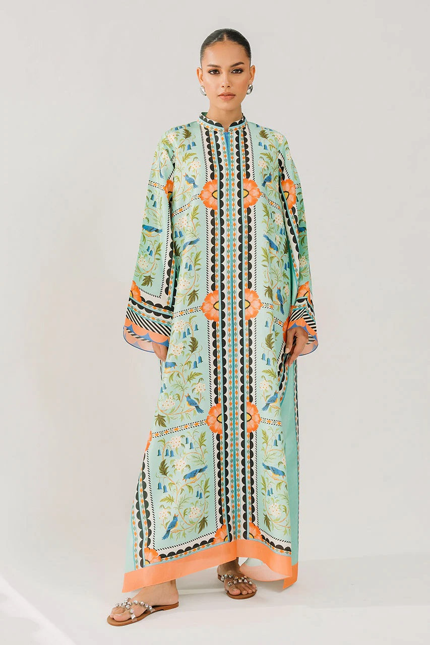 BELL LONG SLEEVES PREMIUM LONG KAFTAN DRESS