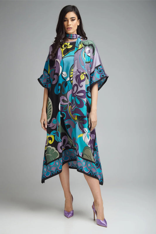 KIMONO GRIP DIAMOND CREPE PANDORA KAFTAN