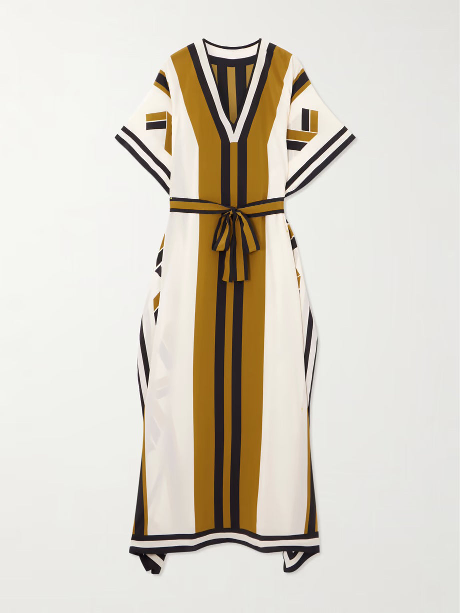 RESORT CHIC STRIPED LONG DRESS