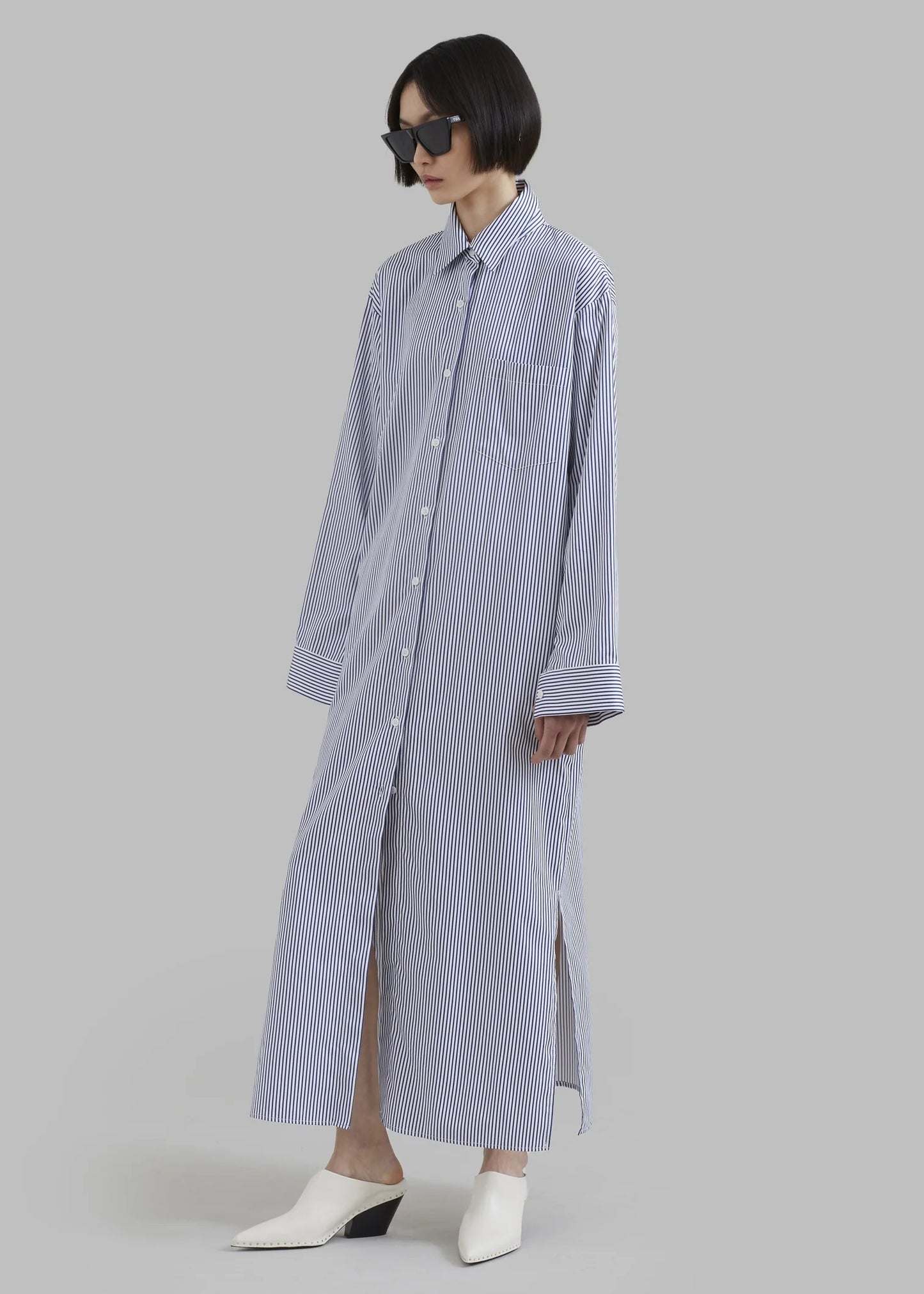 HIGH QUALITY RAYON BLEND LONG SHIRT WITH SLIT CUT