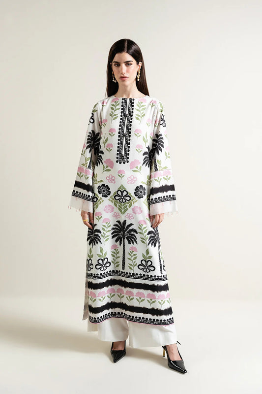 BOTANICAL NOIR ELEGANCE LONG TOP AND PANT