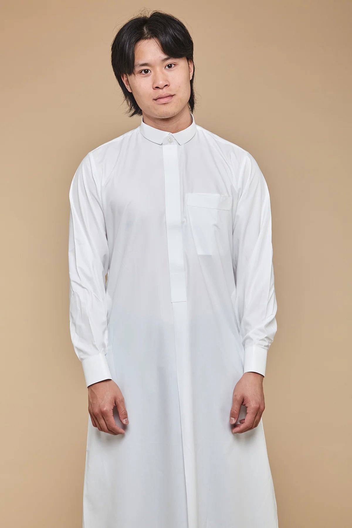 PREMIUM EGYPTIAN TUXEDO COLLAR COTTON FIT STYLE THOBE