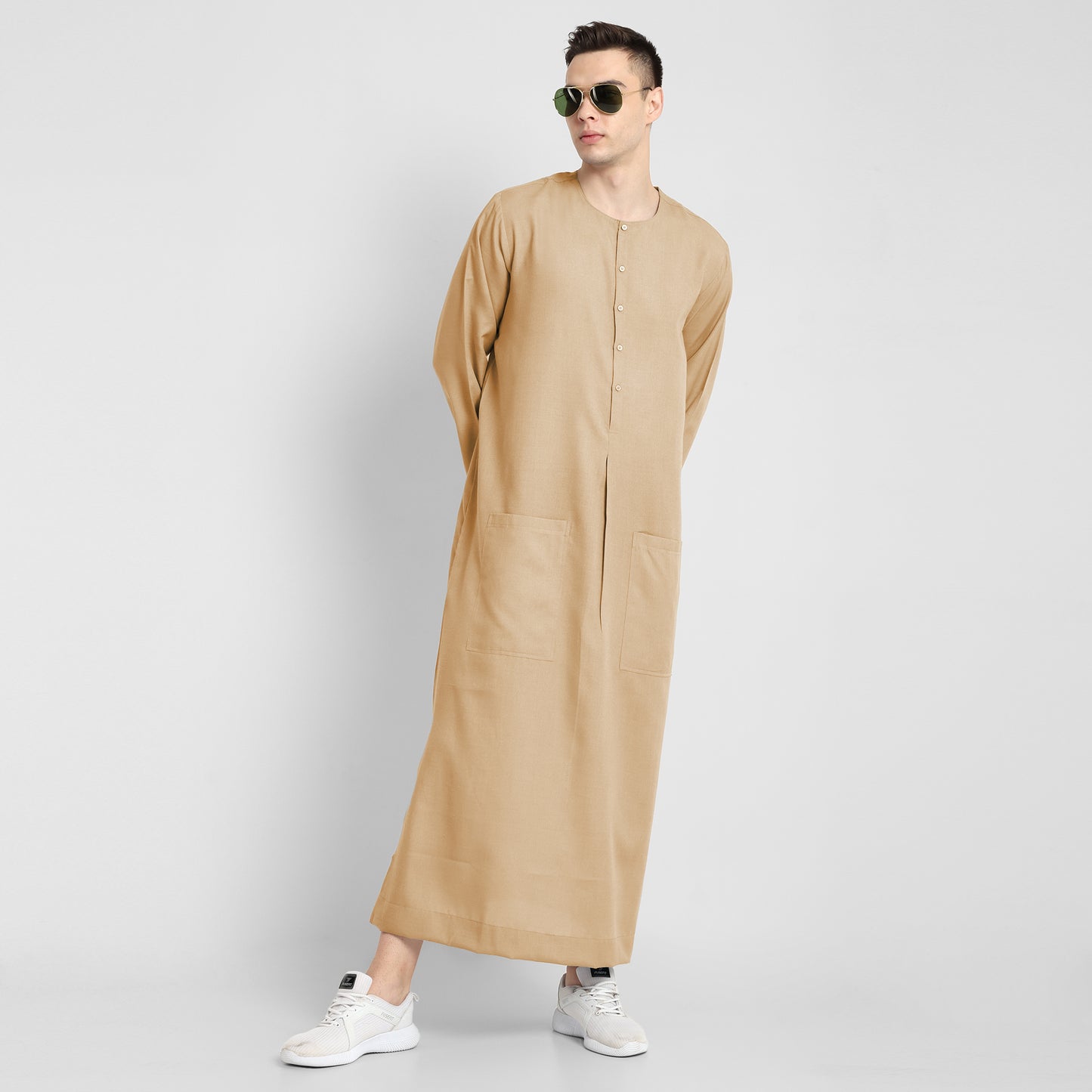 HIGH QUALITY PREMIUM ARAB STYLE ROUND LINE JUBBA THOBE