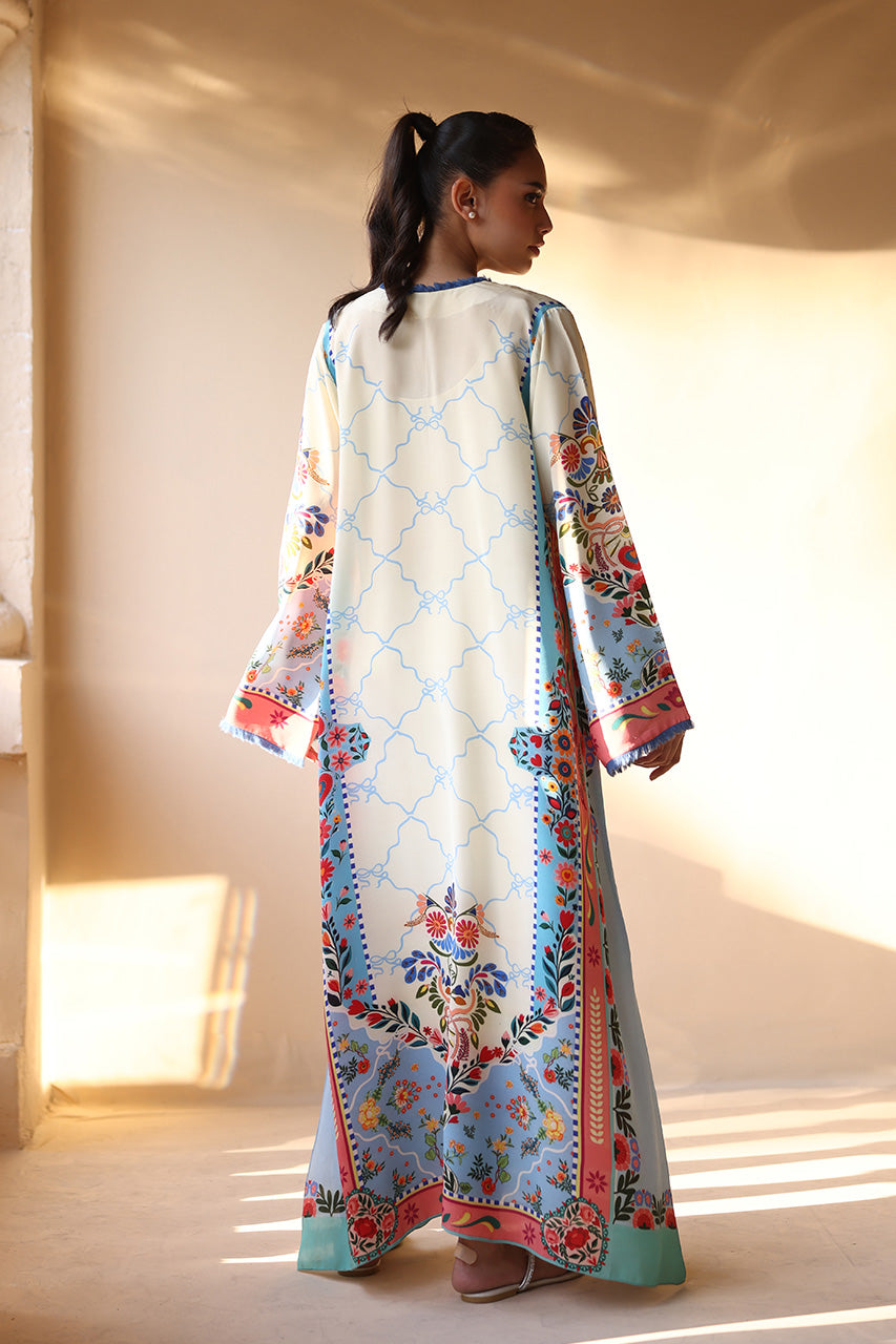AZURE TAPESTRY PREMIUM LONG DRESS