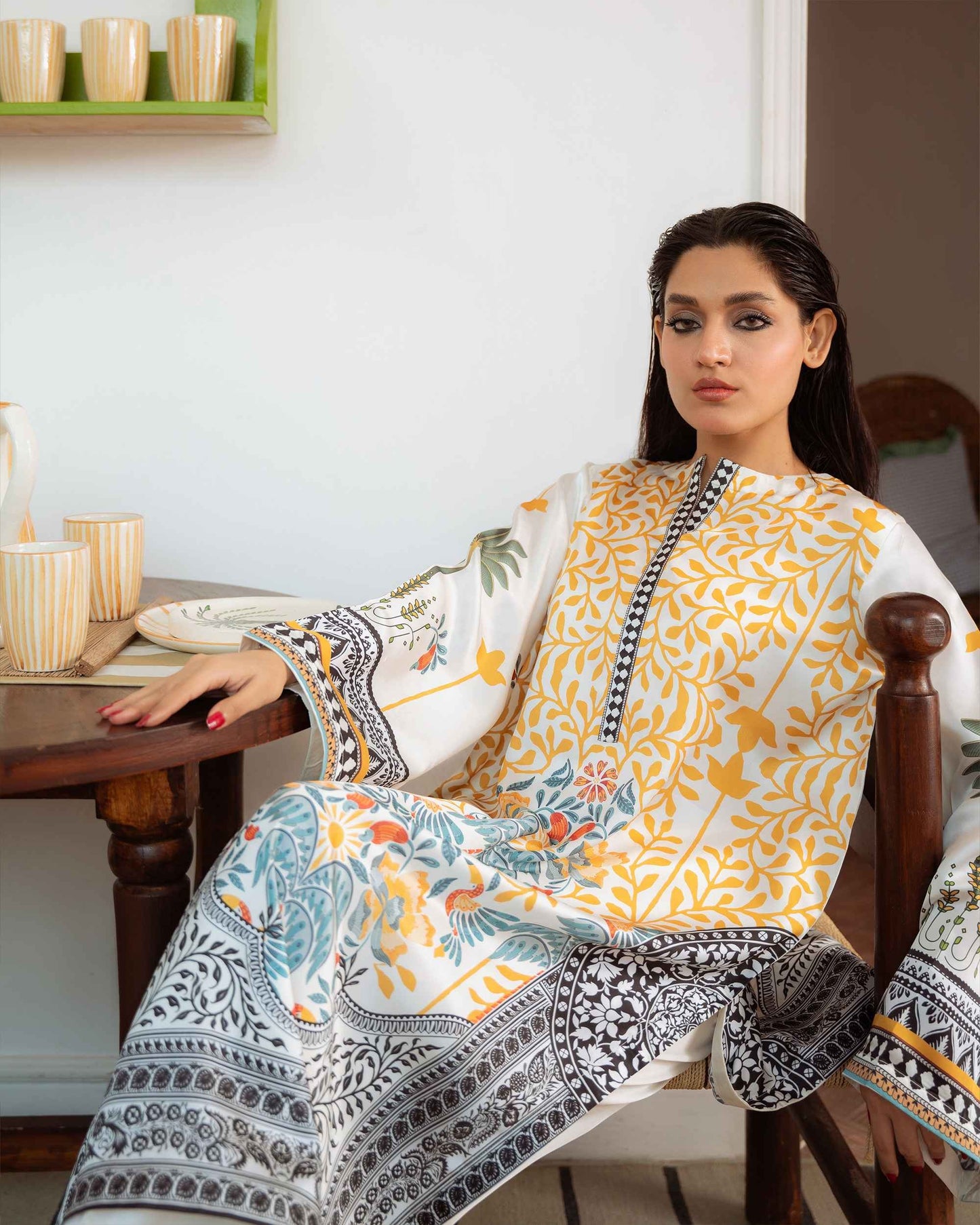 GOLDEN HOUR PREMIUM LONG TOP AND BOTTOM SET