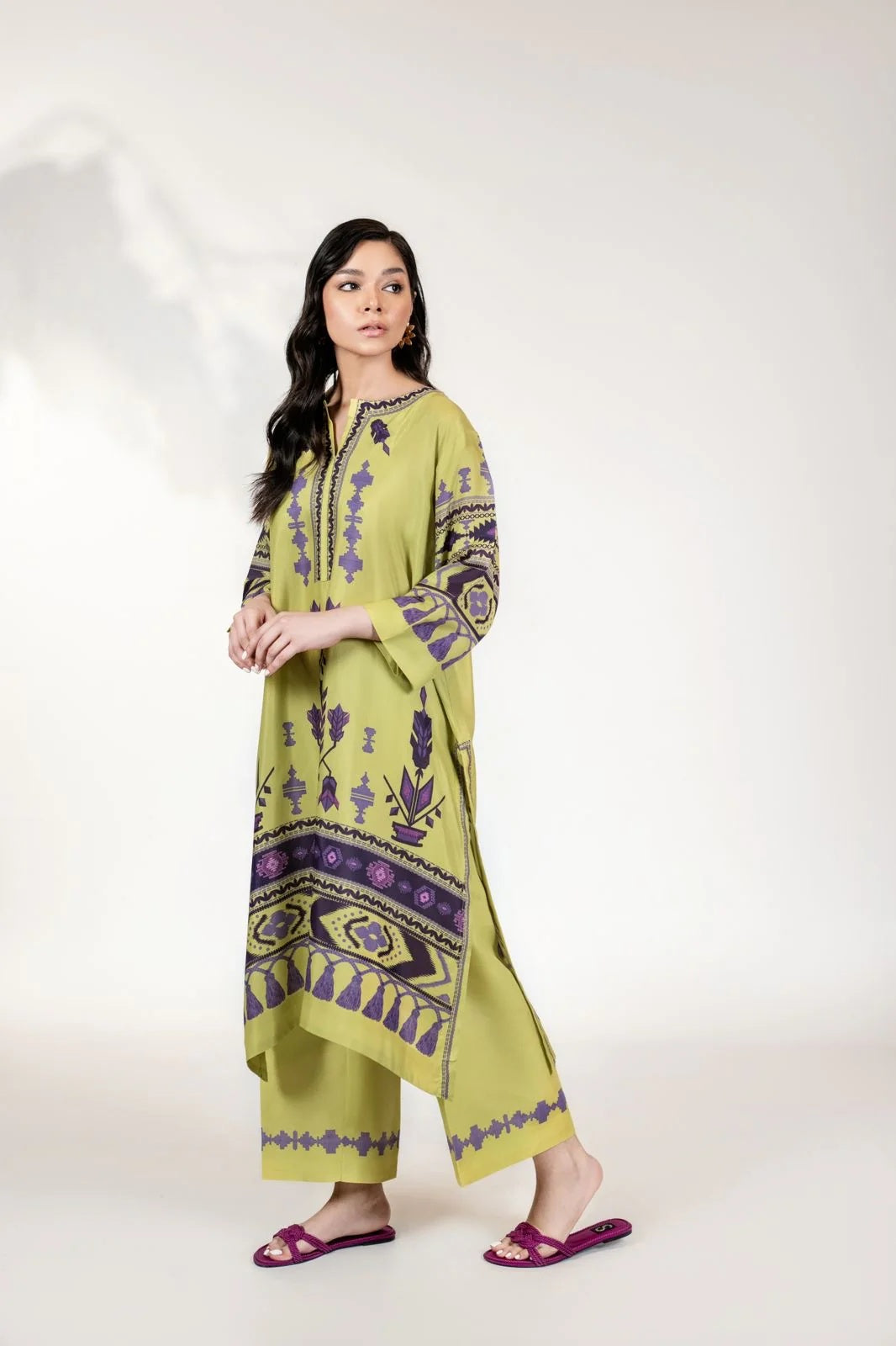 Azure Tassel  Premium Long Top And Pant Set