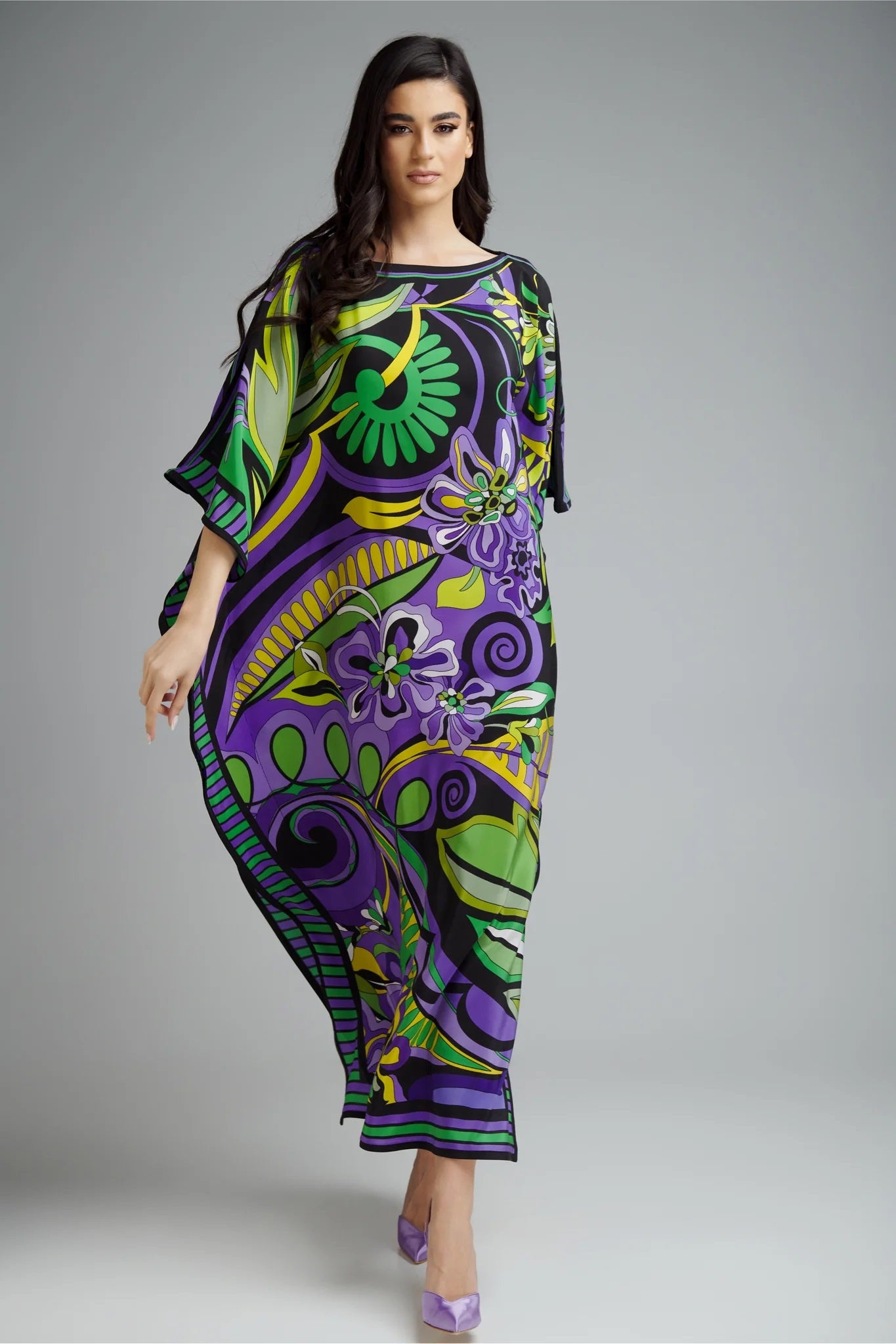 ABSTRACT PRINTED BOLD STATEMENT KAFTAN