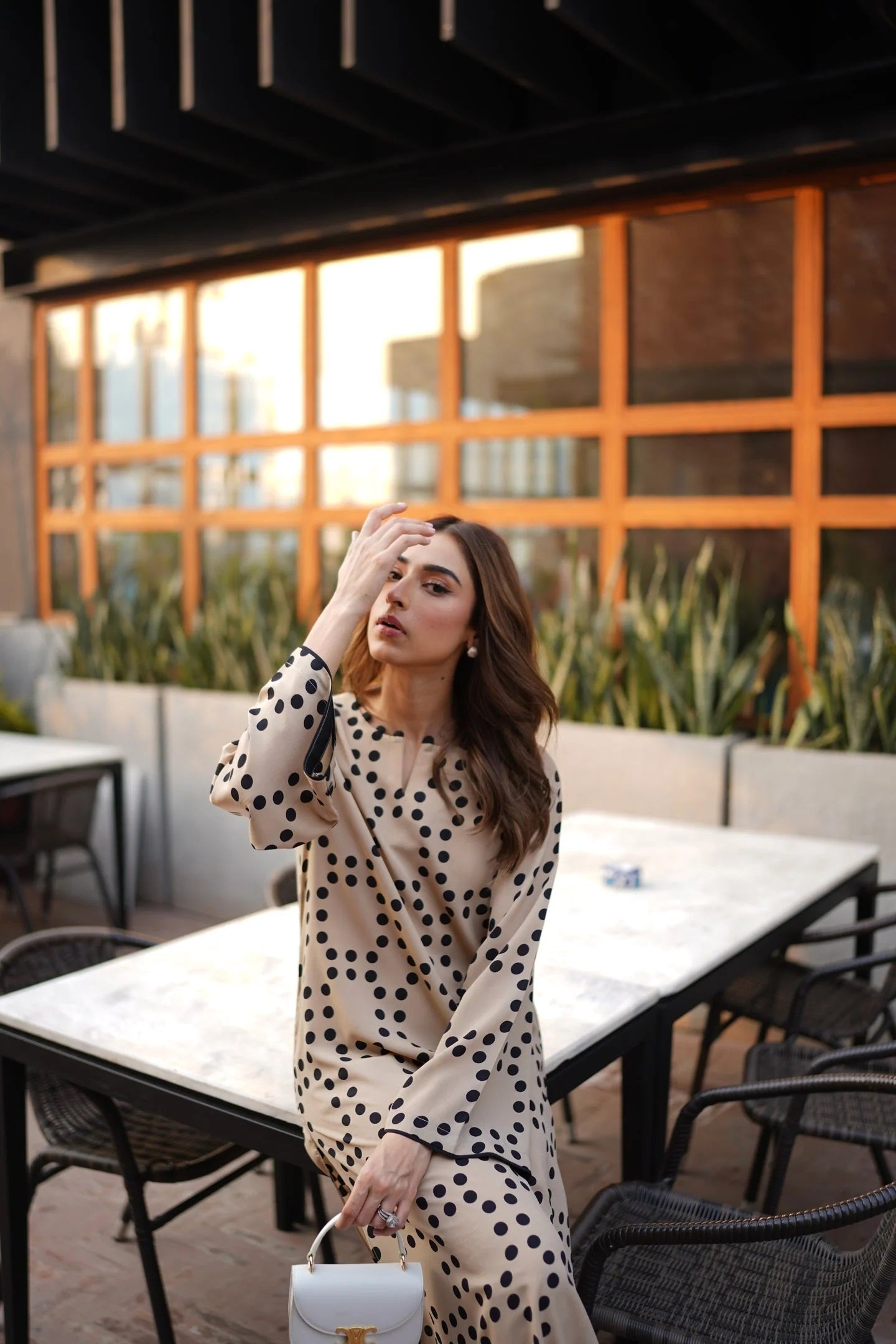 POLKA FUSION PREMIUM LONG DRESS WITH PANT