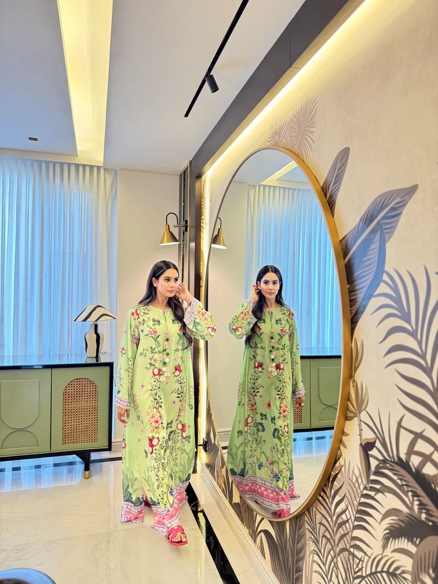 VERDANT BLOOM PREMIUM LONG DRESS