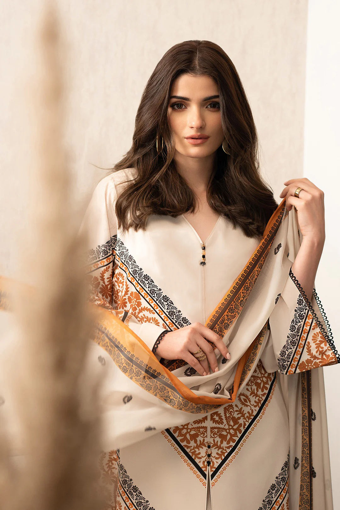 CHEVRON ELEGANCE PREMIUM LONGLINE DRESS AND PANT SET