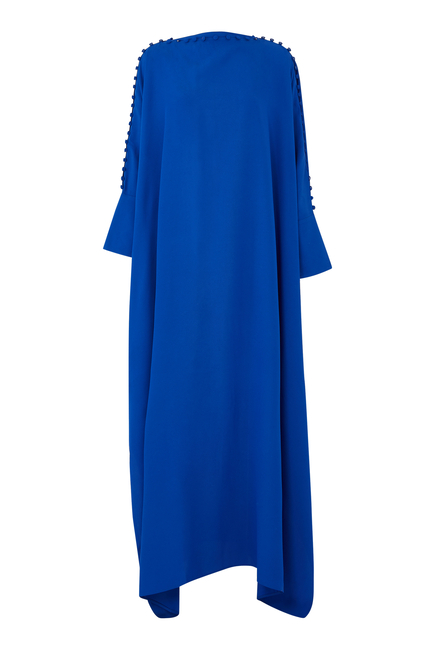 MODERN ELEGANCE BUTTON STYLE CLOSURE LONG SLEEVES KAFTAN DRESS