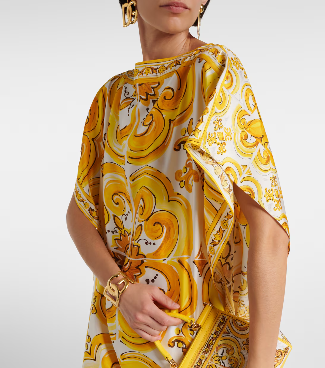 SUNFLOWER LOUNGE LONG SATIN KAFTAN