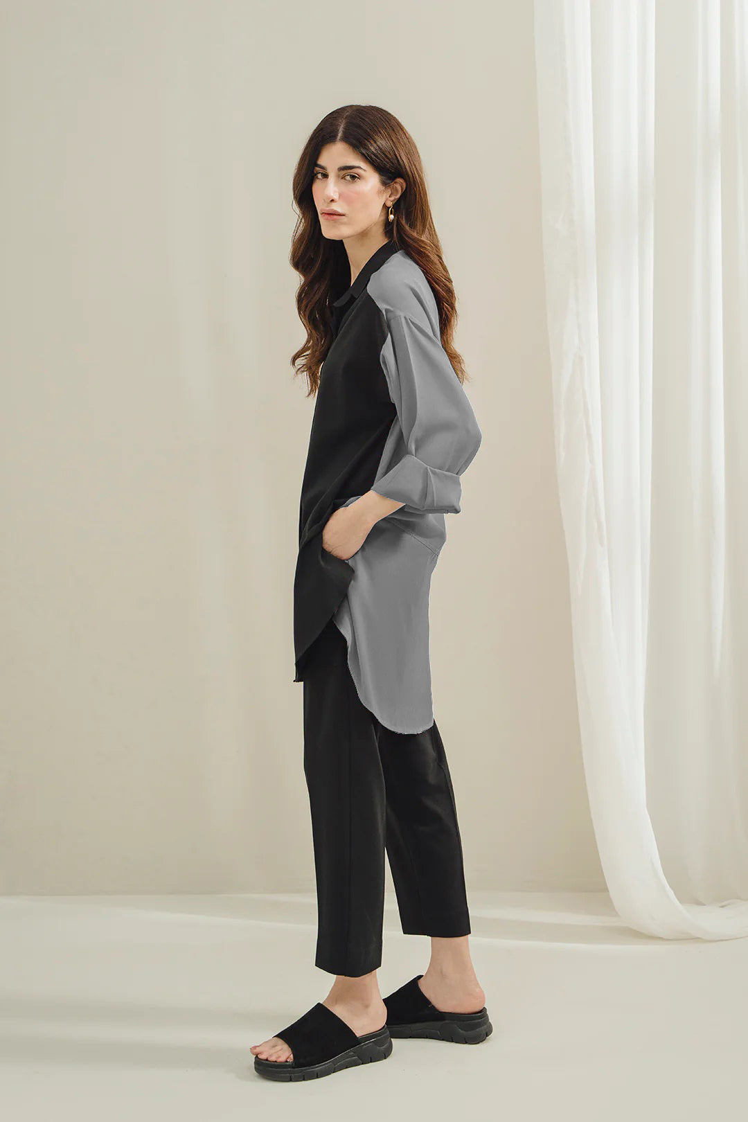 PREMIUM DUAL COLOUR KOREAN BSY OVERSIZE SHIRT + PANT SET