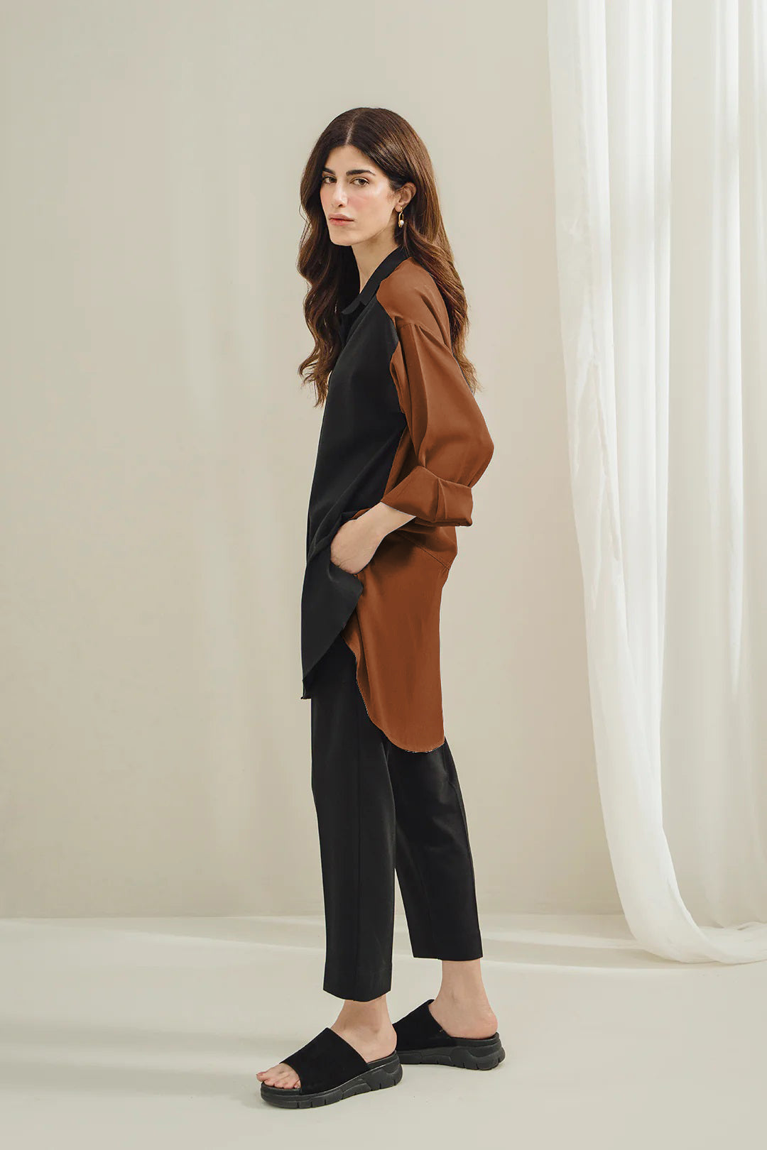 PREMIUM DUAL COLOUR KOREAN BSY OVERSIZE SHIRT + PANT SET