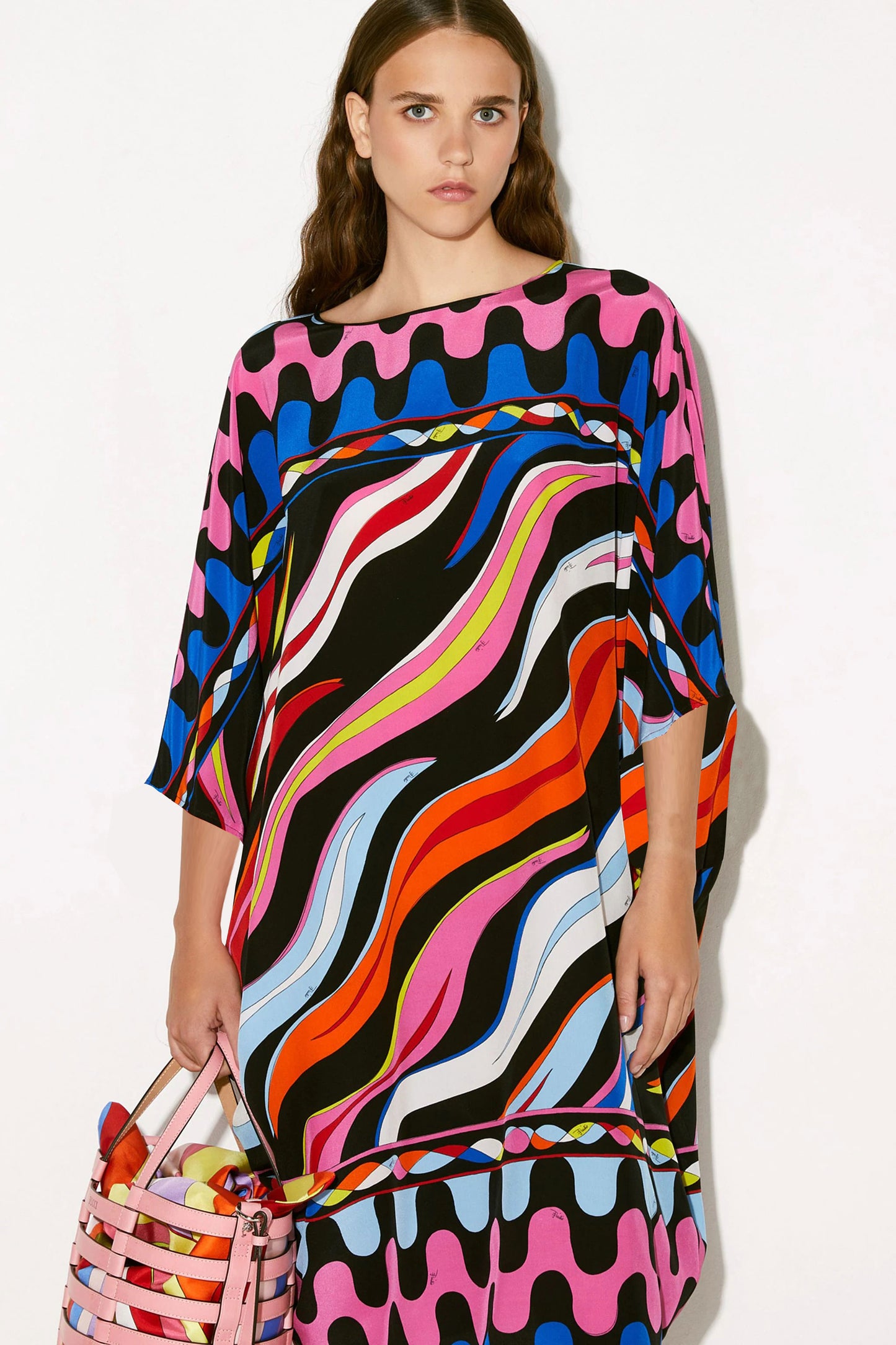 MULTI-COLOUR ABSTRACT PRINTED PREMIUM BACK CUT KAFTAN