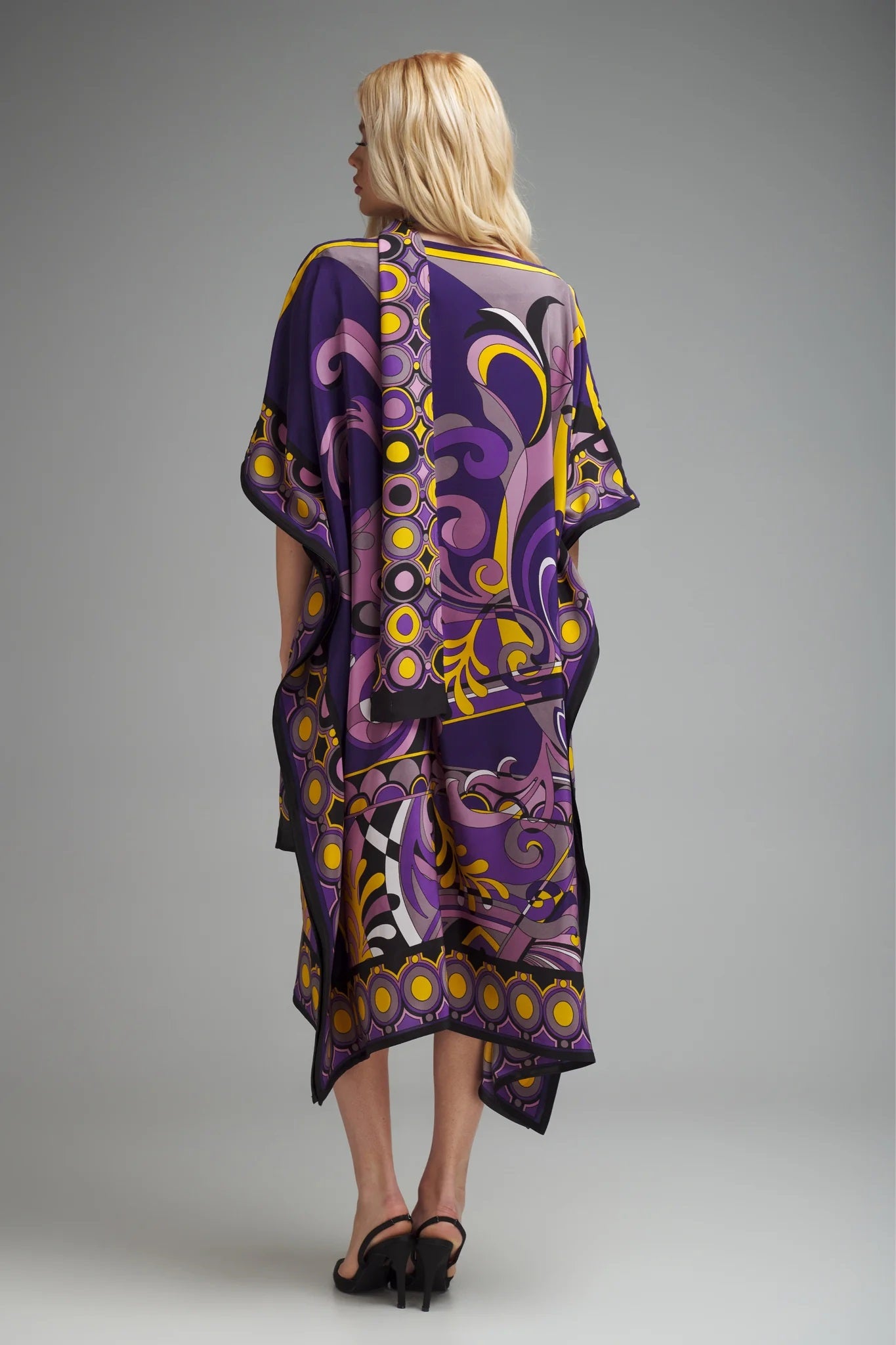 KIMONO GRIP DIAMOND CREPE AUTUMN KAFTAN