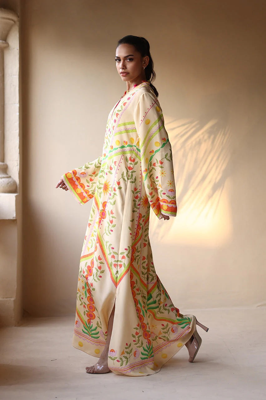 KALINI PASTEL  PREMIUM LONG KAFTAN DRESS