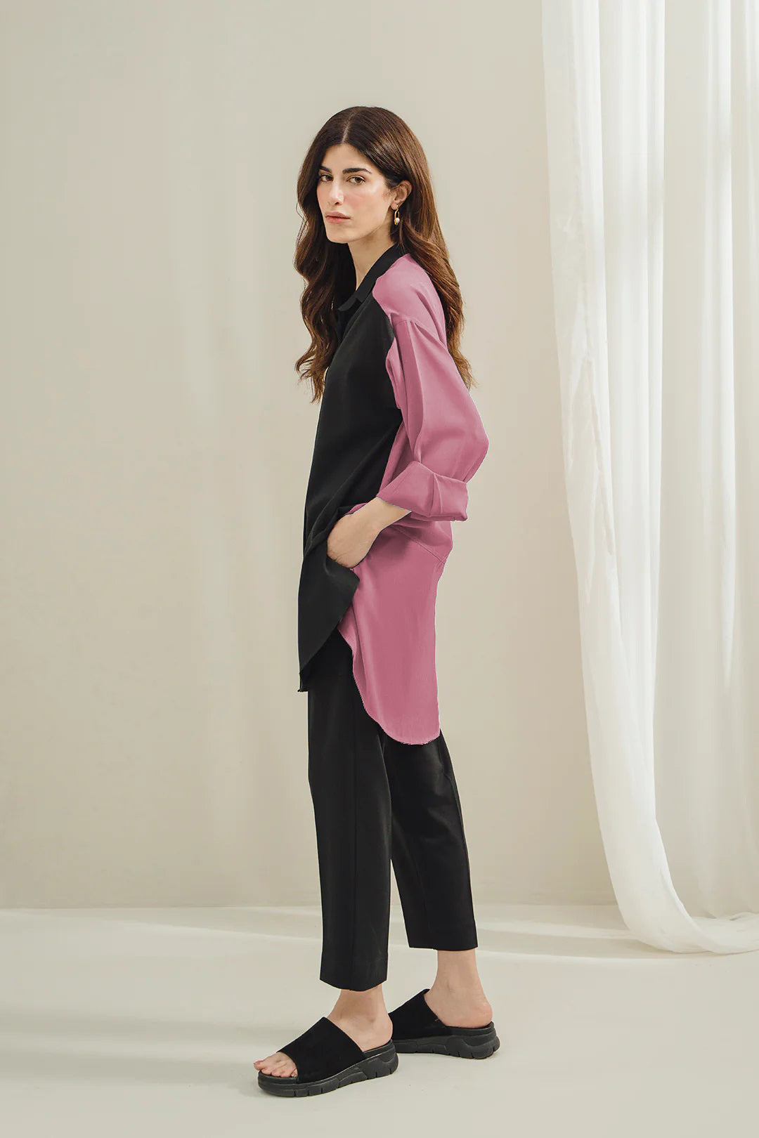 PREMIUM DUAL COLOUR KOREAN BSY OVERSIZE SHIRT + PANT SET