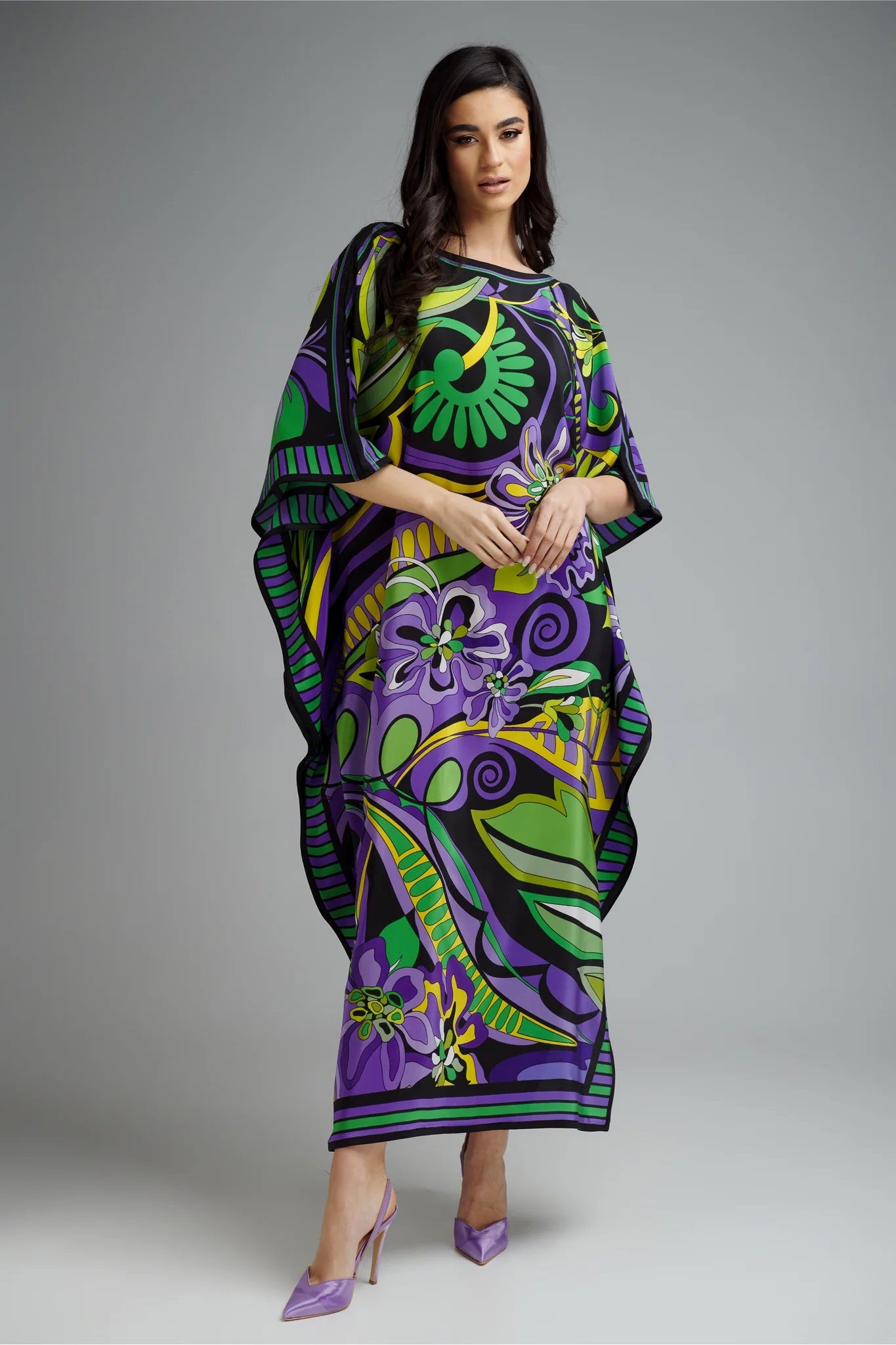 ABSTRACT PRINTED BOLD STATEMENT KAFTAN