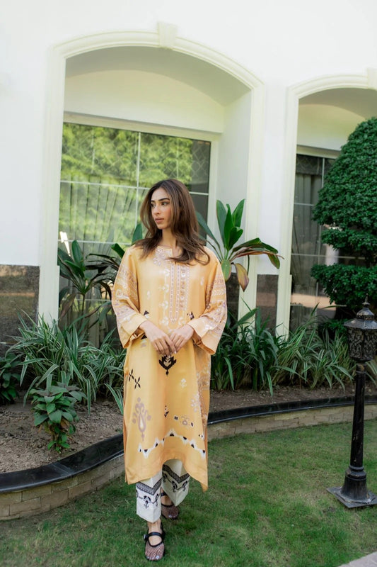 ALINOR CANARY PREMIUM LONG DRESS WITH PANT
