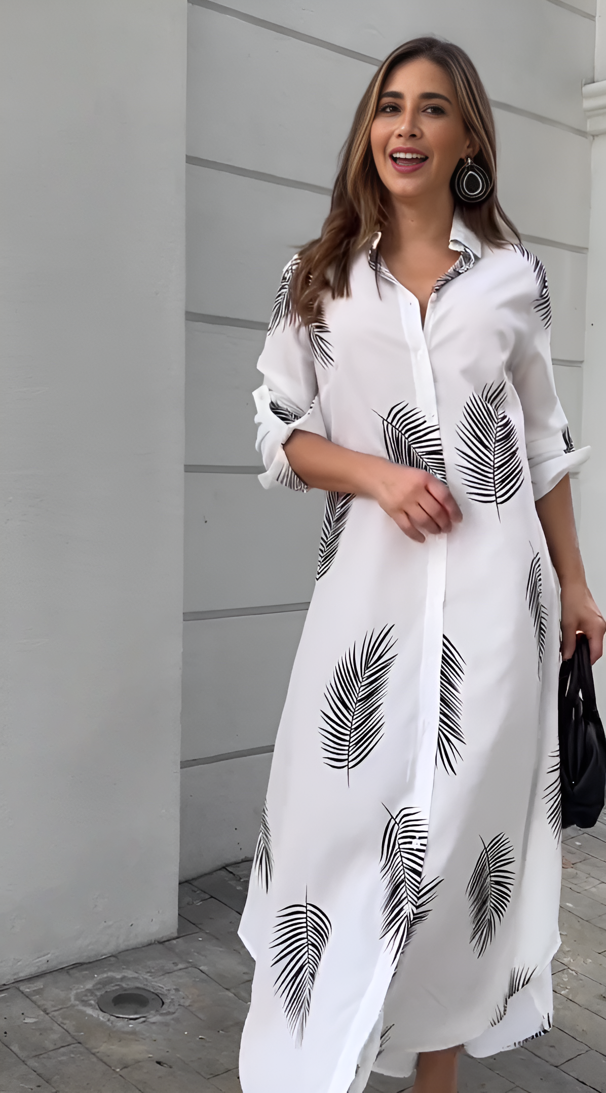 BREEZY BOTANICAL LUXE SHIRT DRESS