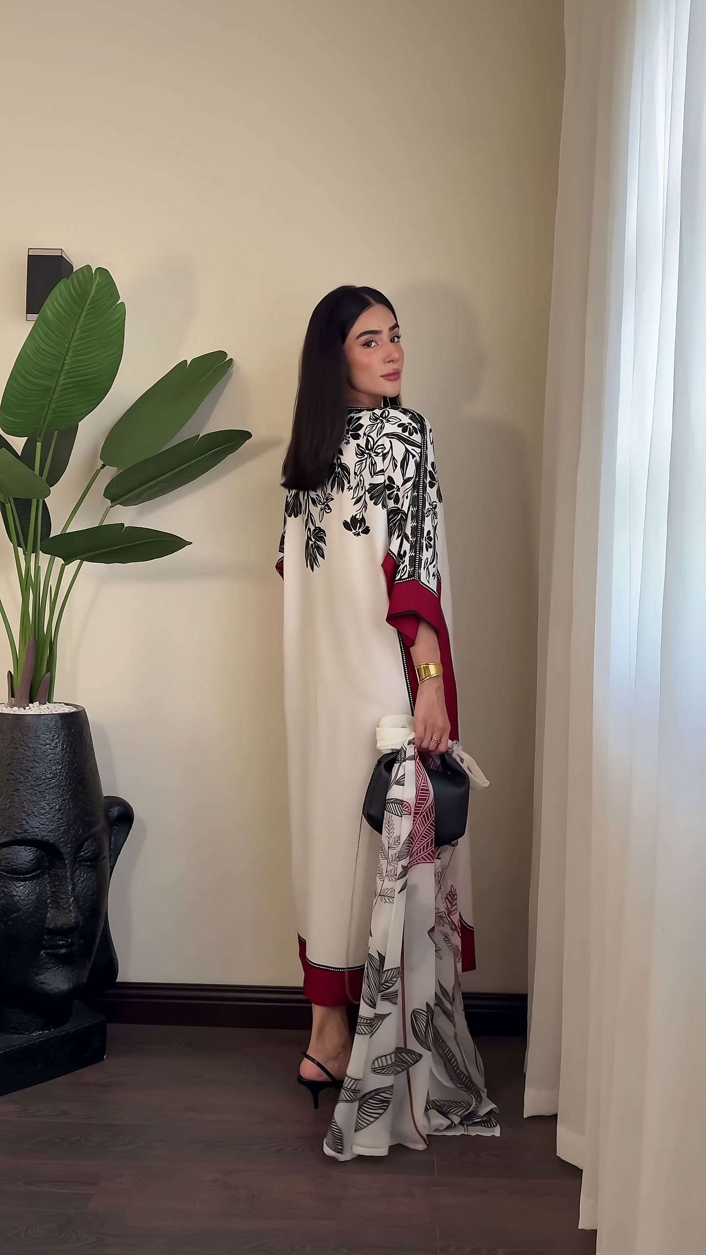 BISTRO NOIR PREMIUM LONG DRESS AND PANT SET