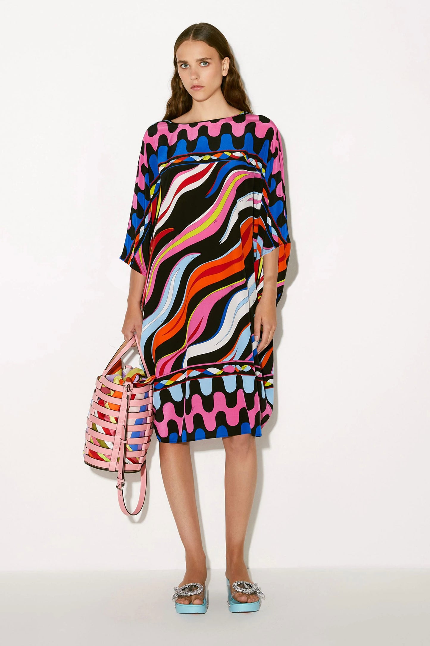 MULTI-COLOUR ABSTRACT PRINTED PREMIUM BACK CUT KAFTAN